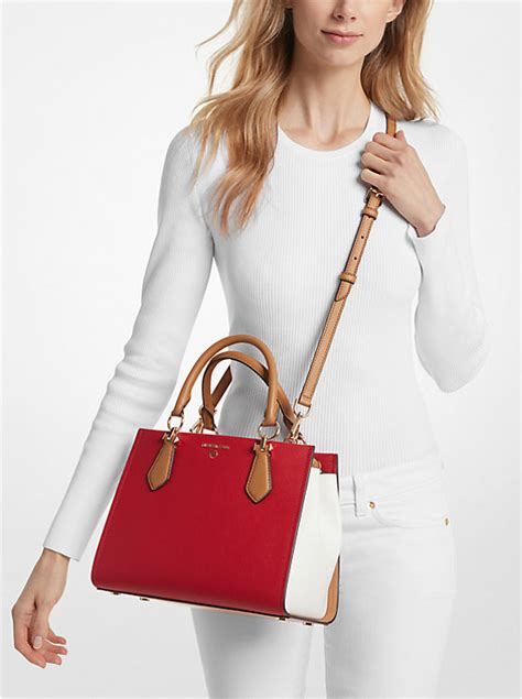 Michael Kors Marilyn Medium Colorblock Saffiano Leather 